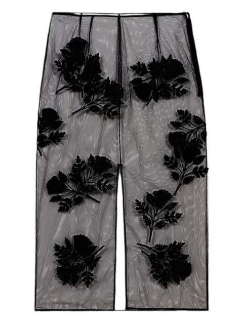 Blumarine falda midi con bordado floral
