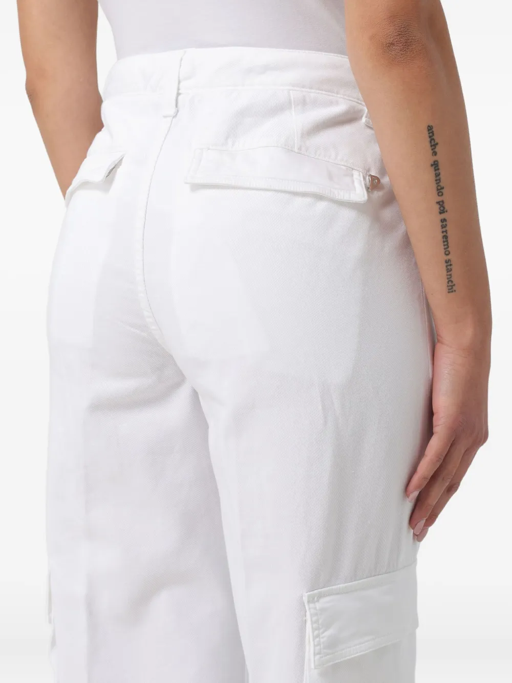 Dondup Amber Cargo Pants In White