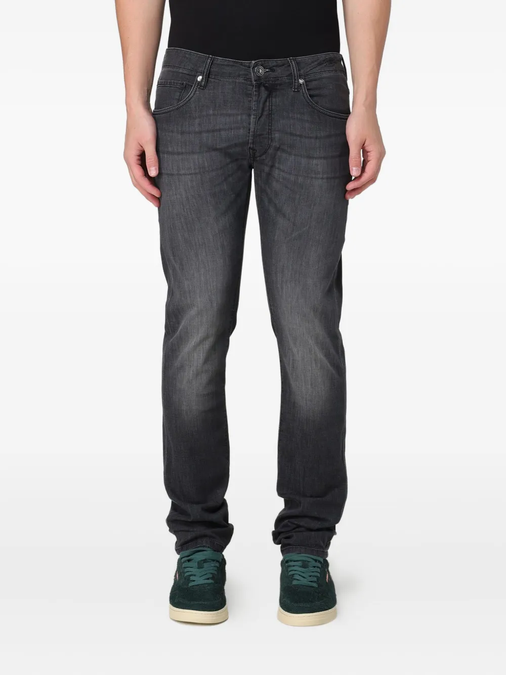 Incotex 5p Washed Jeans In Black