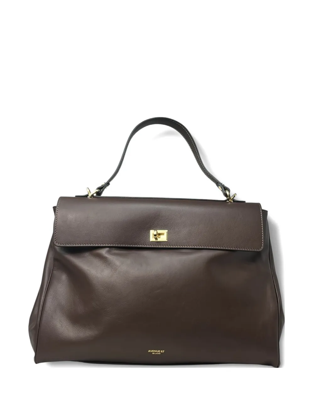 avenue 67 leather tote bag - Marrone