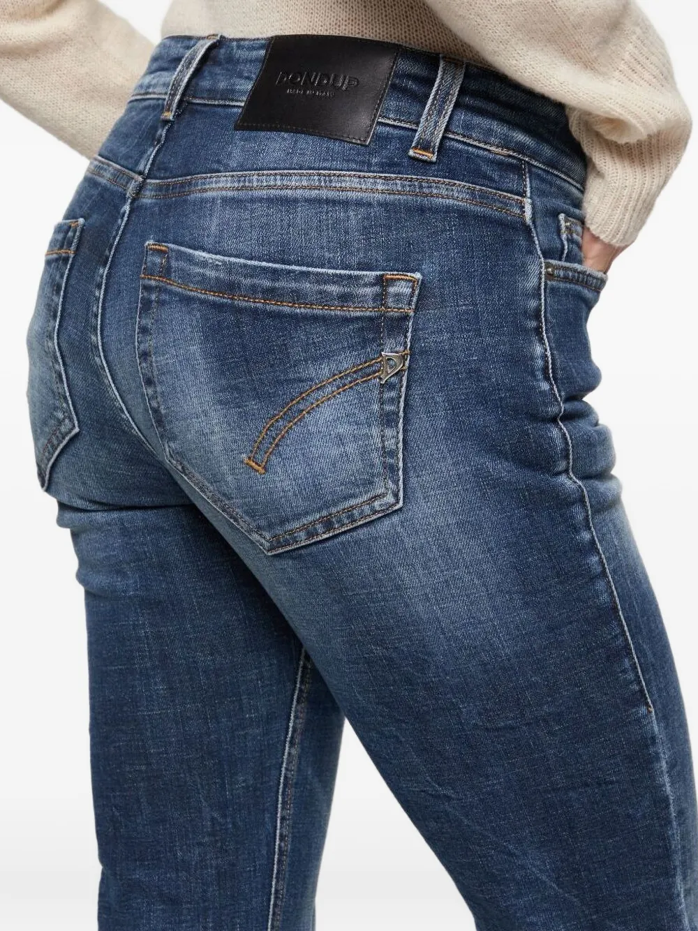 DONDUP Monroe jeans met gerafeld effect Blauw