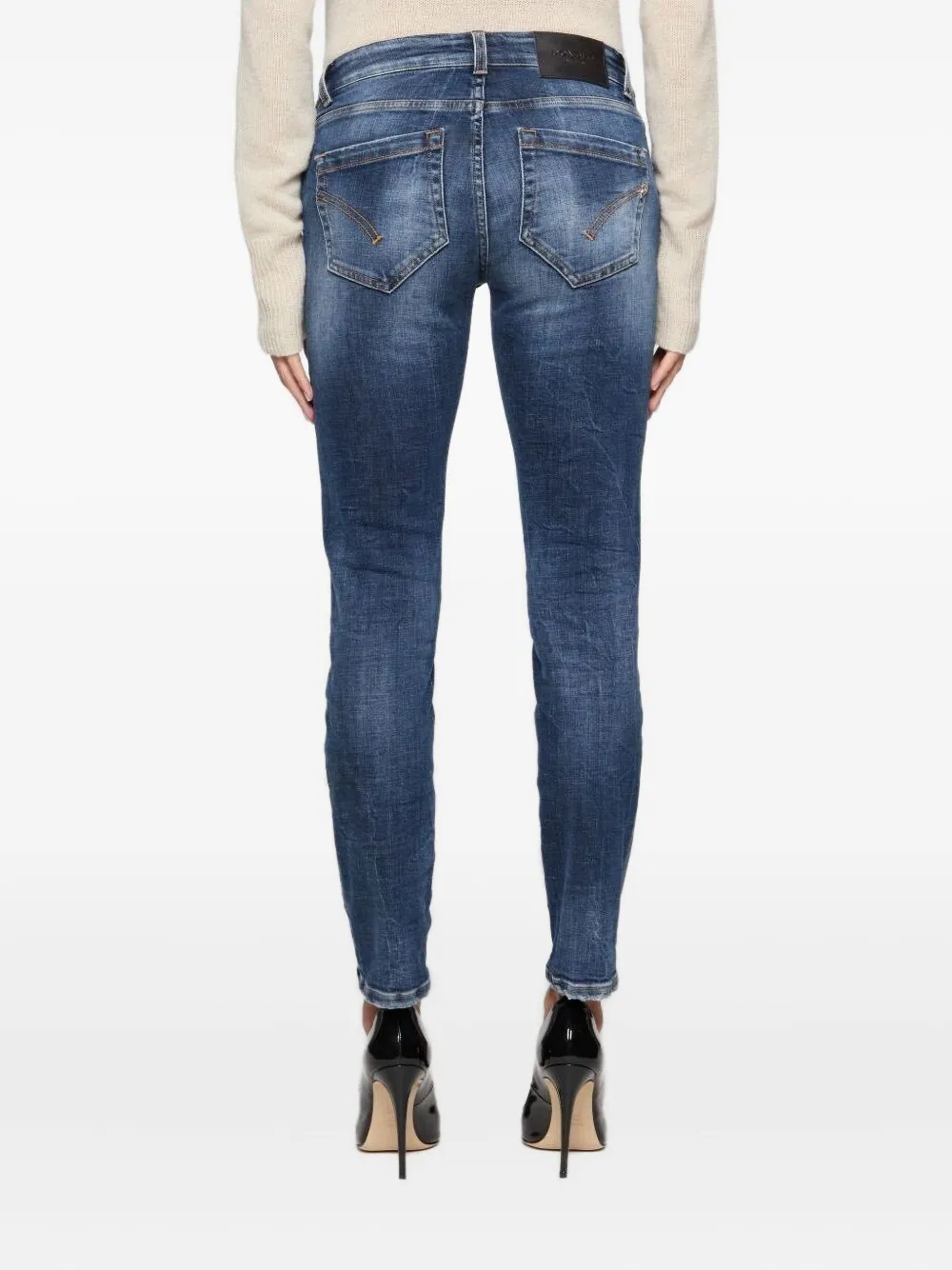 DONDUP Monroe jeans met gerafeld effect Blauw