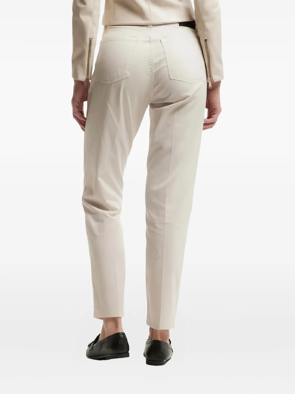 Kocca Beige Straight Trousers With Tailored Fit And Classic Button Closure In Neutral