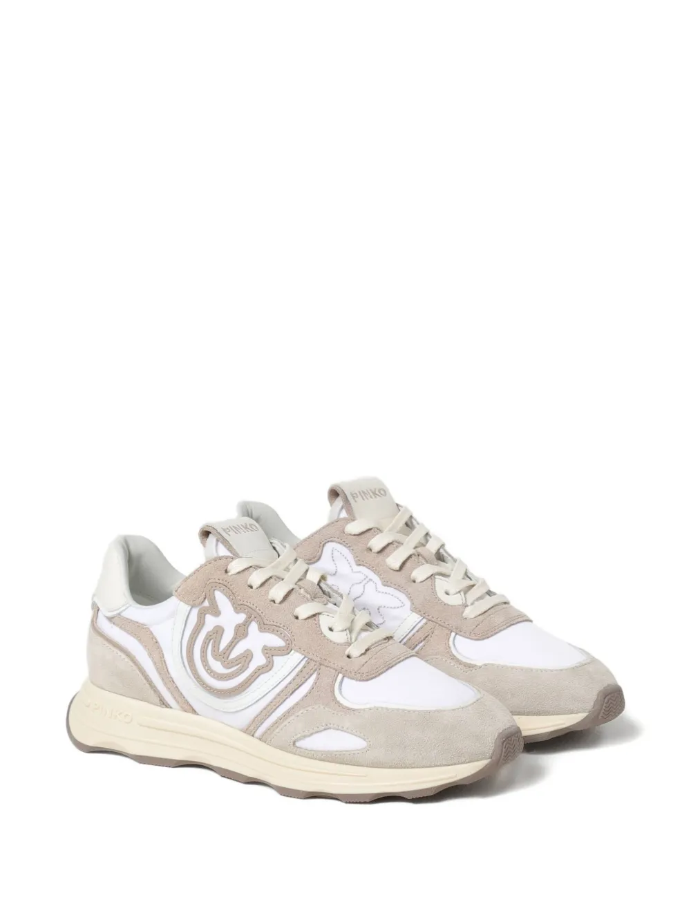 PINKO Sneakers met logo Beige
