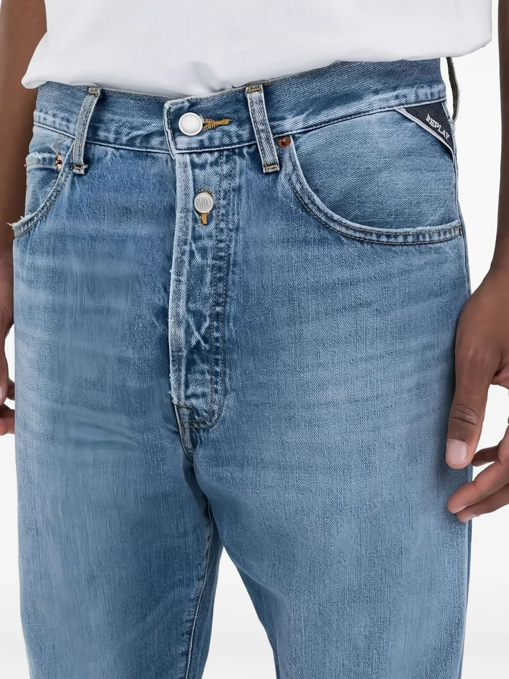 Replay Katoenen jeans Blauw