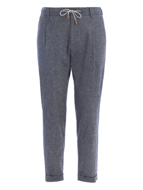 Eleventy drawstring pleated trousers