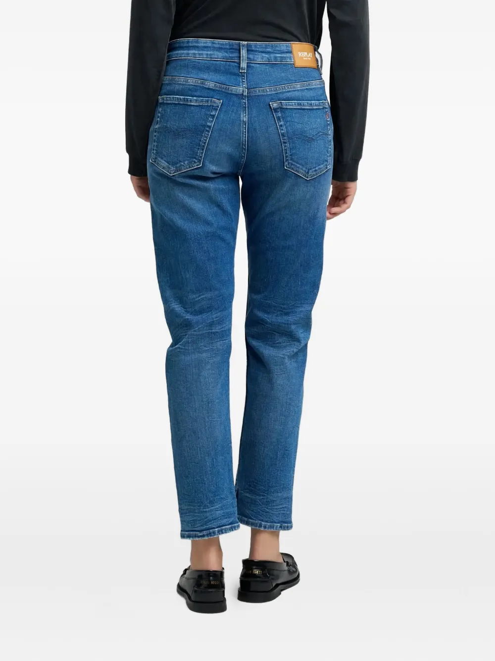 Replay Marty Distressed Jeans In Blue