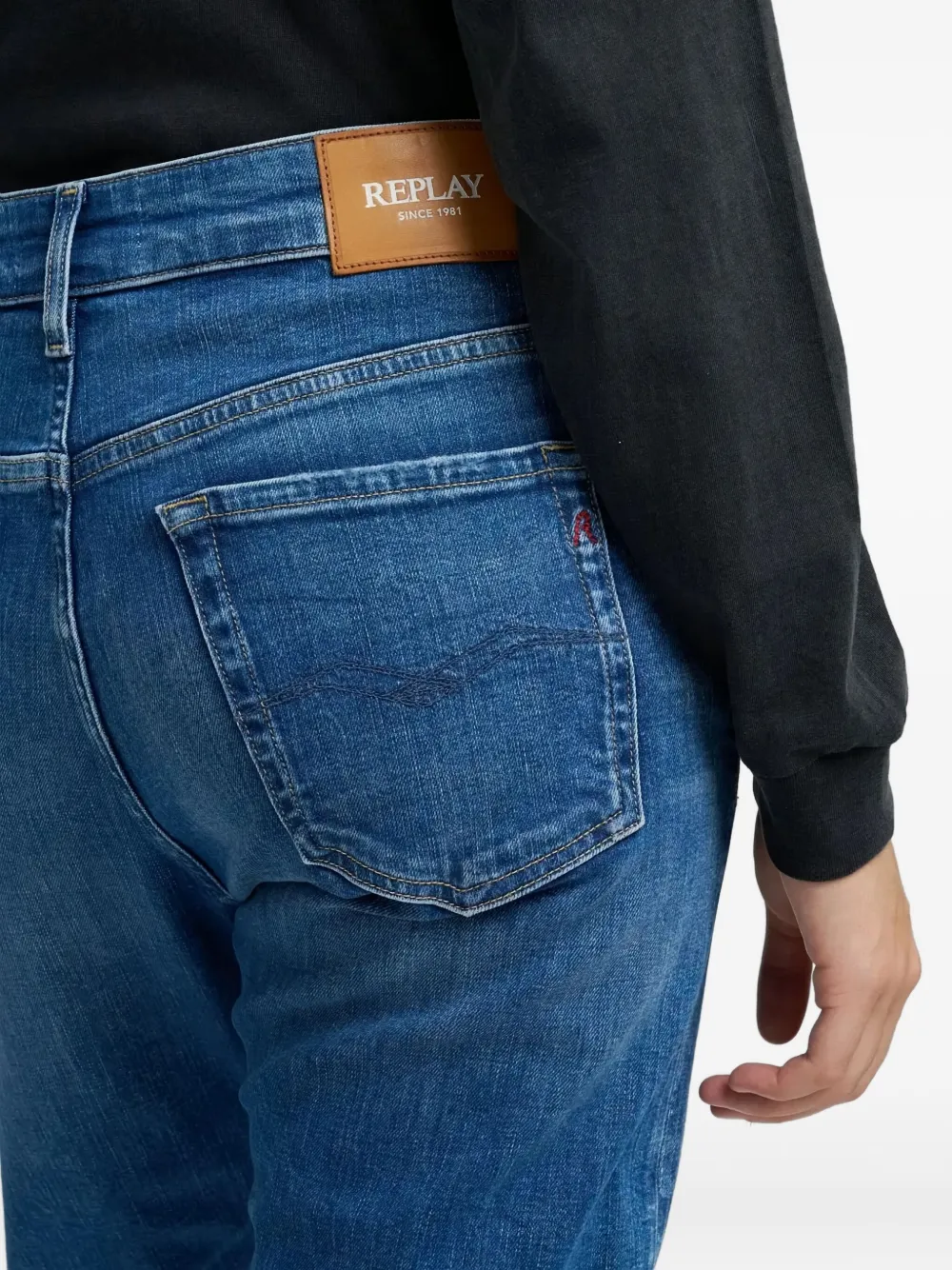 Replay Marty Distressed Jeans In Blue