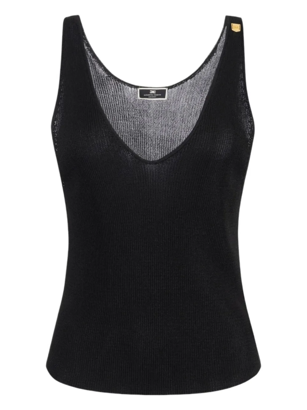 Elisabetta Franchi top con cuello en V | negro | Image 1