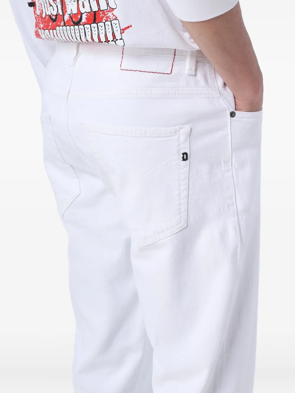 DONDUP Stretch-katoenen jeans Wit