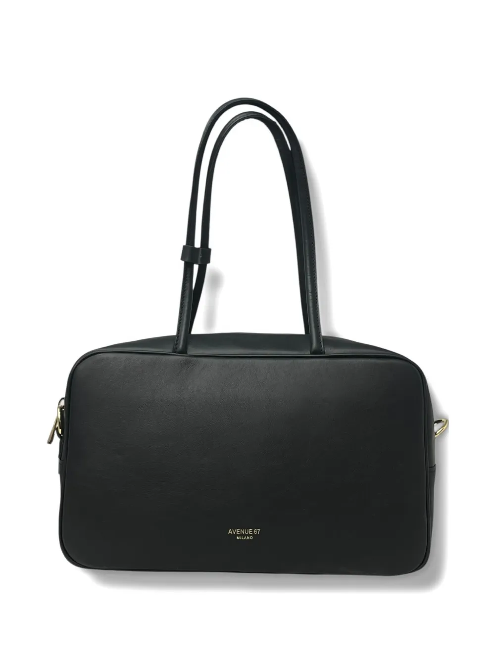 Avenue 67 Trunky Nappa Leather Tote Bag In Black