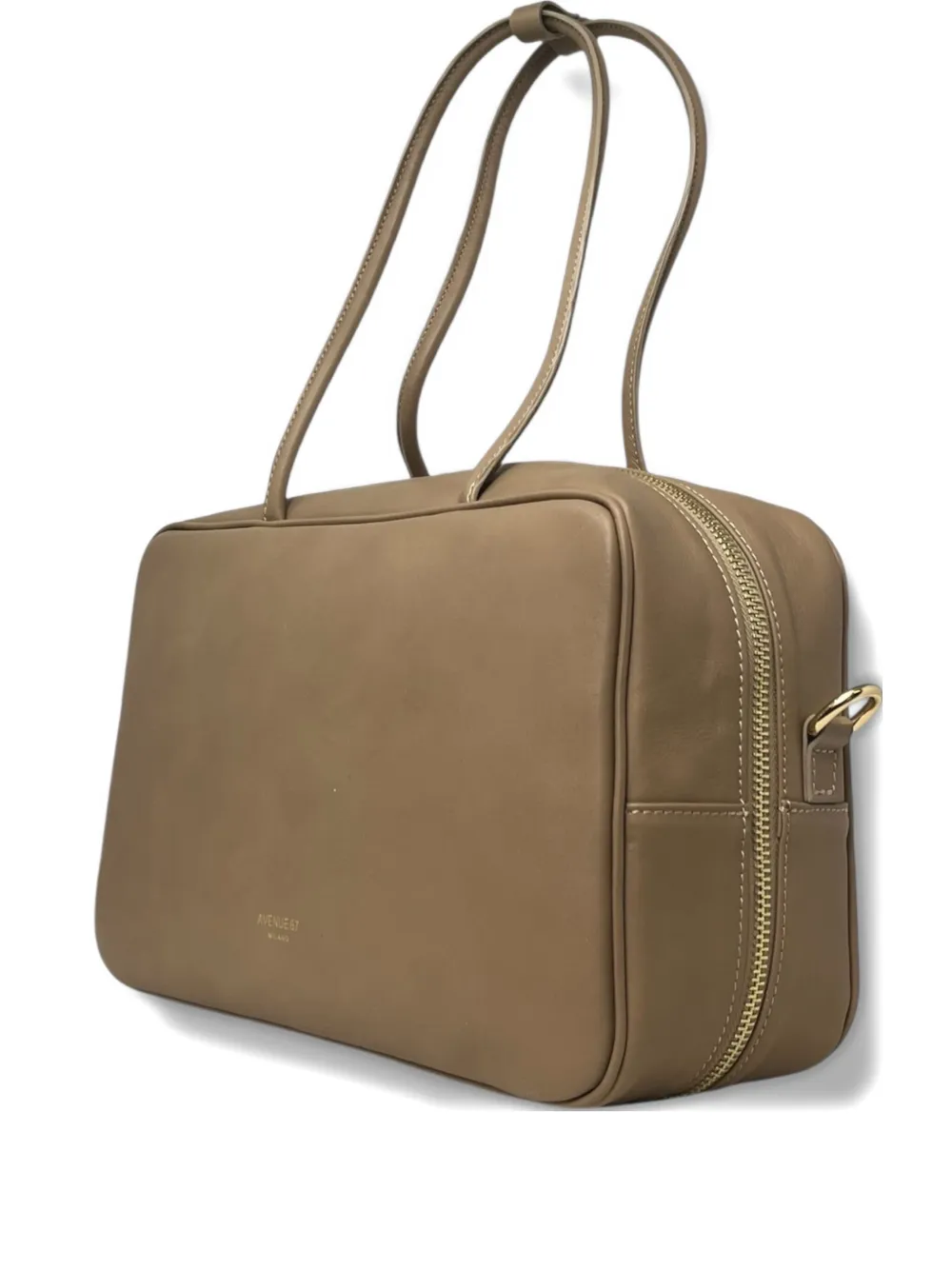 Avenue 67 Trunky Nappa Leather Tote Bag In Brown