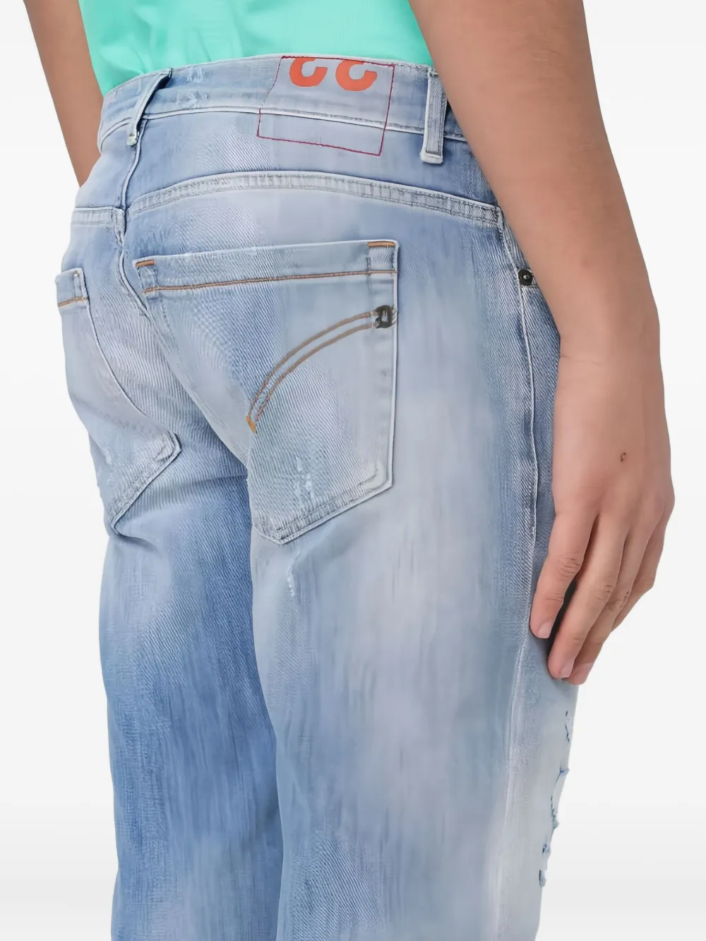 DONDUP George jeans met gerafeld effect Blauw