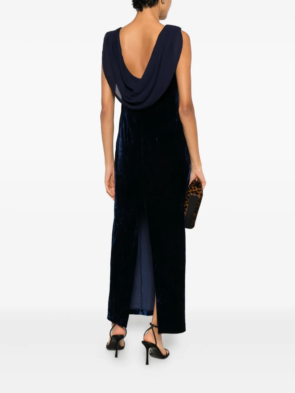 A.N.G.E.L.O. Vintage Cult 1990s fluwelen maxi-jurk - Blauw