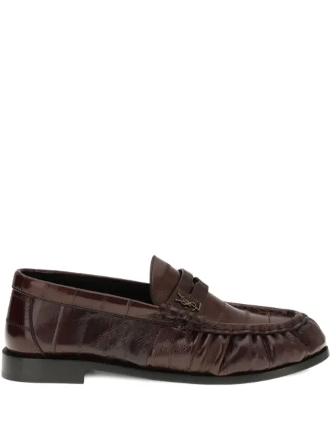 Saint Laurent mocasines con placa del logo