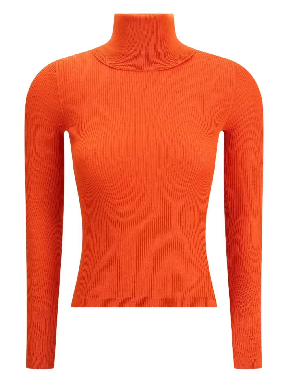 Saint Laurent ribbed-knit turtleneck sweater | Orange | Image 1