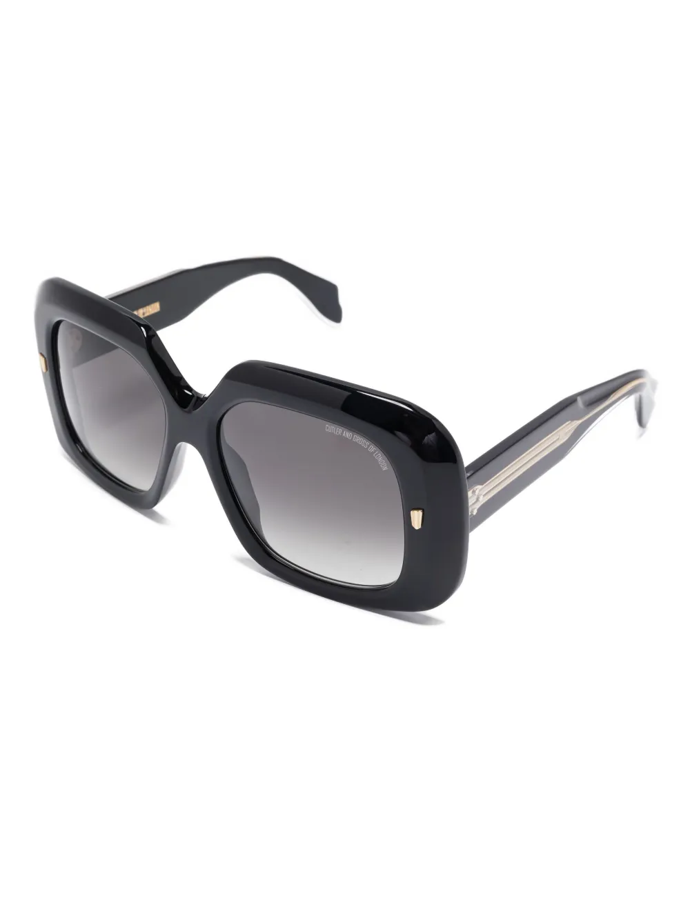 Cutler & Gross Zonnebril met vierkant montuur - Zwart