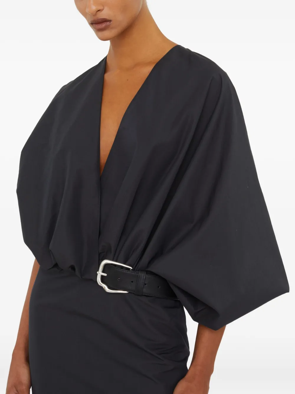 Christopher Esber Midi-jurk met ceintuur Grijs