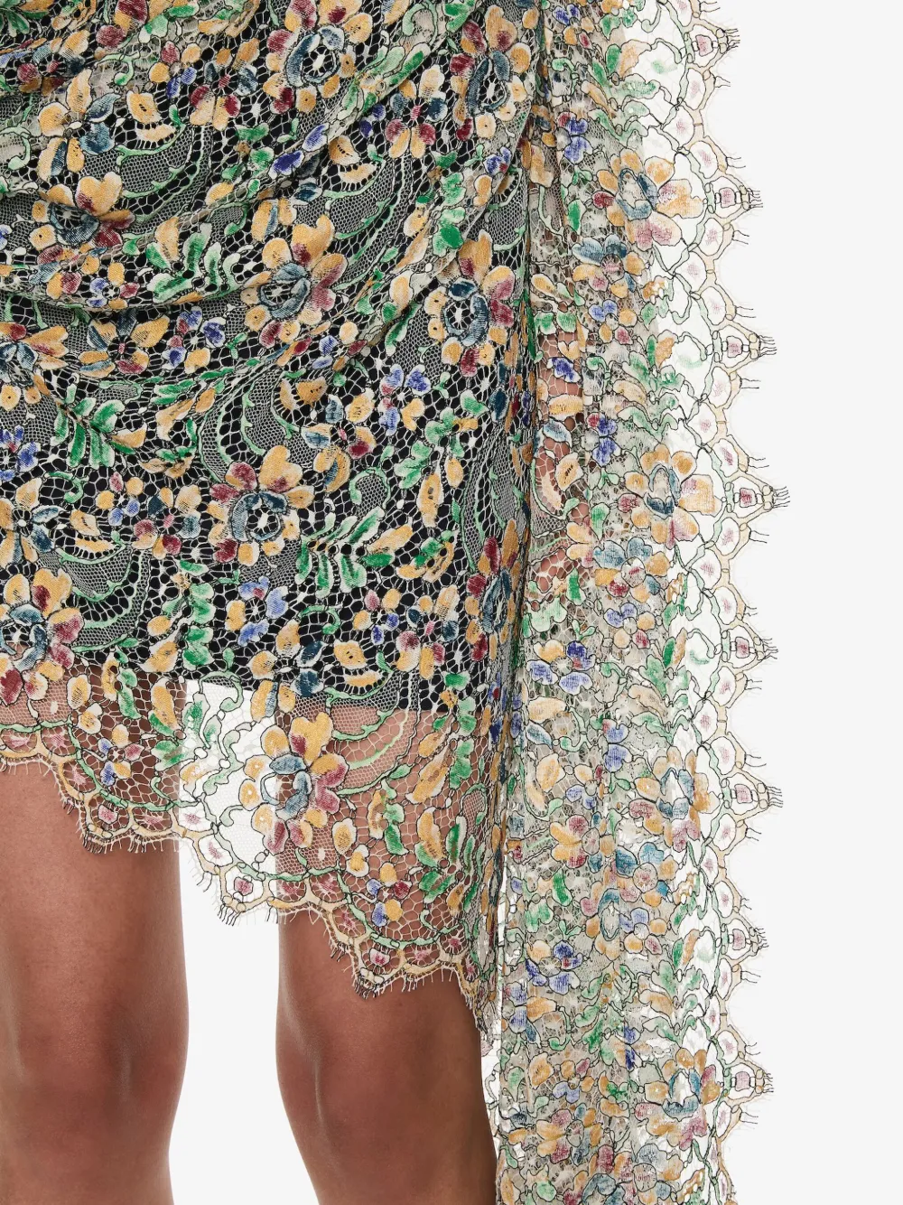 Christopher Esber Gedrapeerde mini-jurk met kant Groen