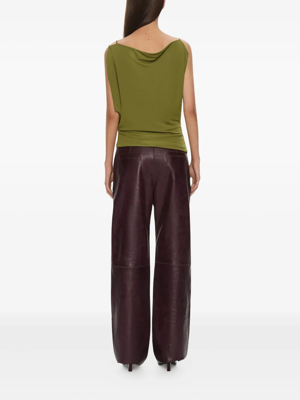 Christopher Esber Disconnect jersey sling top Groen