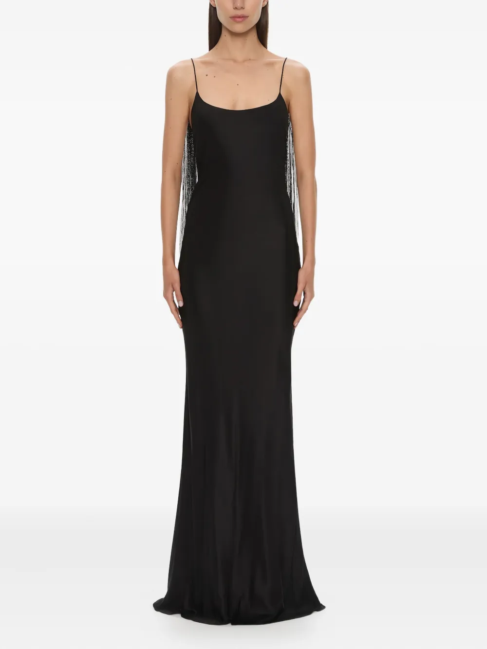 Christopher Esber robe longue Lattice en dentelle | noir | Image 1