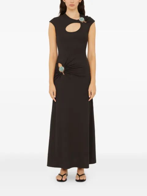Christopher Esber hollow mineral stone maxi dress