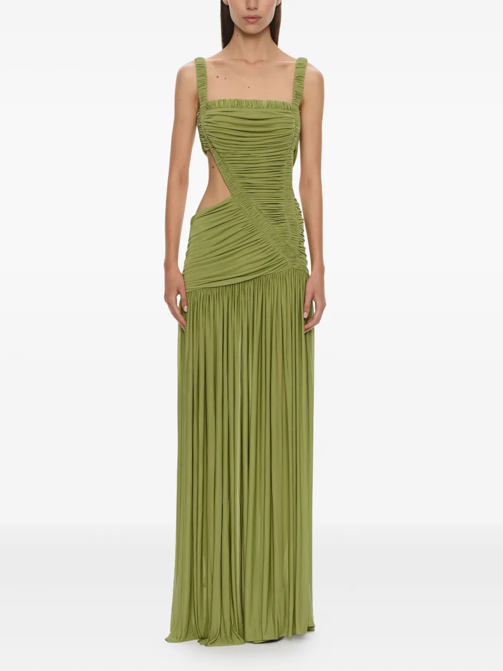 Christopher Esber Orion Separation cut-out ruched gown | Green | Image 1