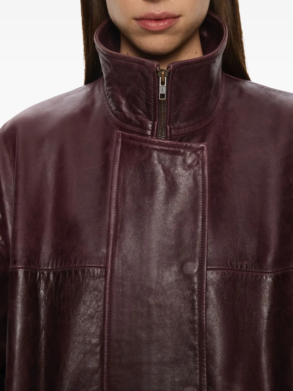 Christopher Esber Devon Bomberjacke Aus Leder In Brown