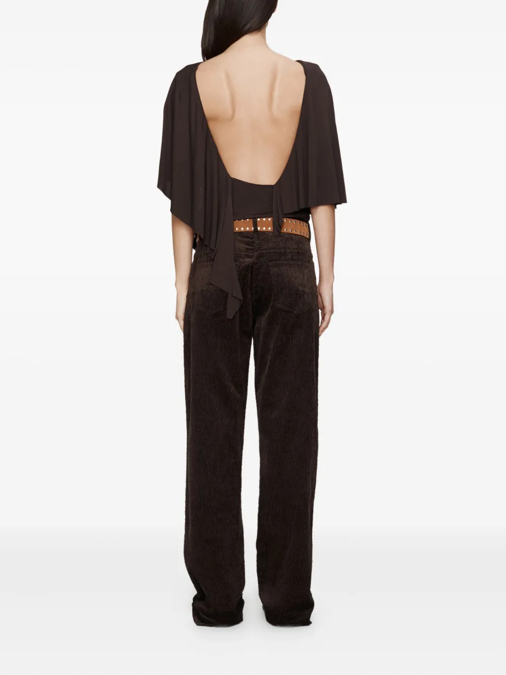 Christopher Esber Flared jersey top Bruin