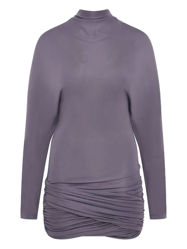 Christopher Esber Luna Draped Jersey Mini Dress | Purple | FARFETCH Christopher Esber Luna Draped Jersey Mini Dress | Purple | FARFETCH