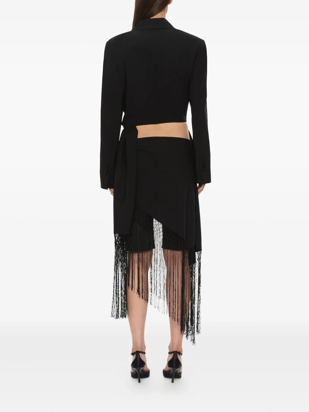 Christopher Esber Unravel Macramé Wrap Shorts In Black
