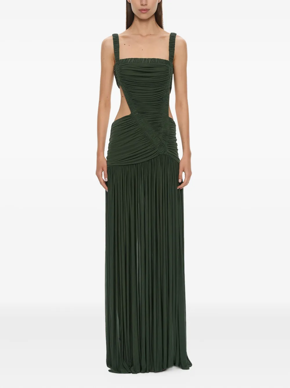 Christopher Esber Orion Separation cut-out ruched gown | Green | Image 1