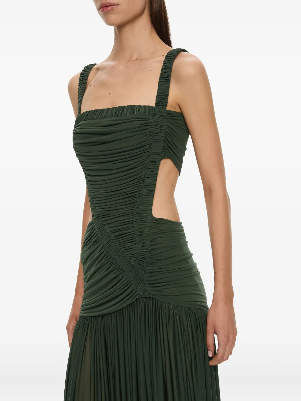 Christopher Esber Orion Separation Abendkleid Mit Cut-out In Green