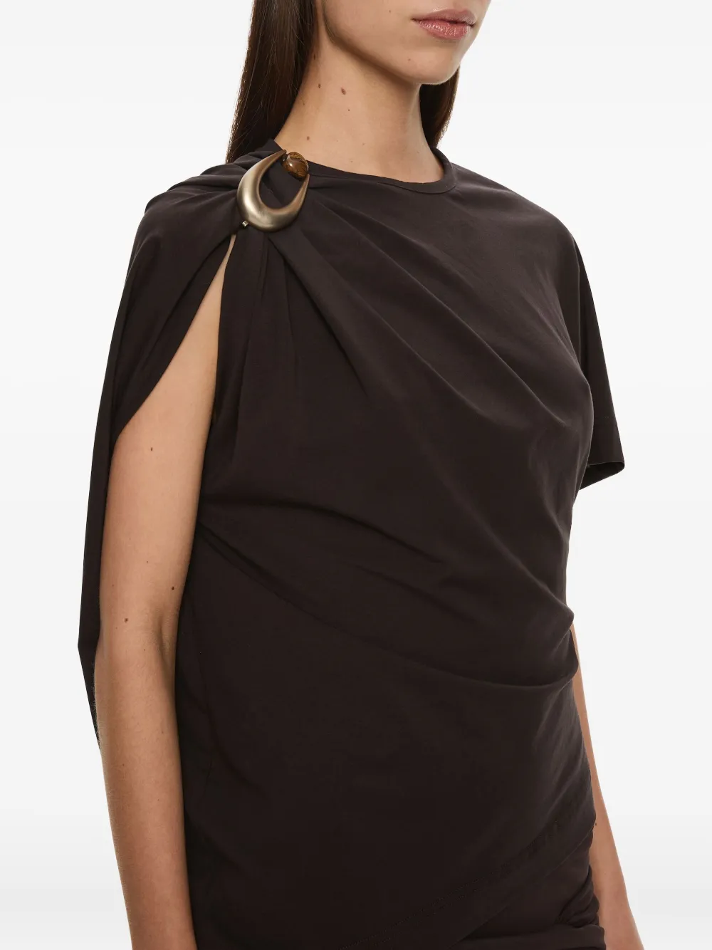 Christopher Esber Droplet Jersey Maxi Skirt In Brown