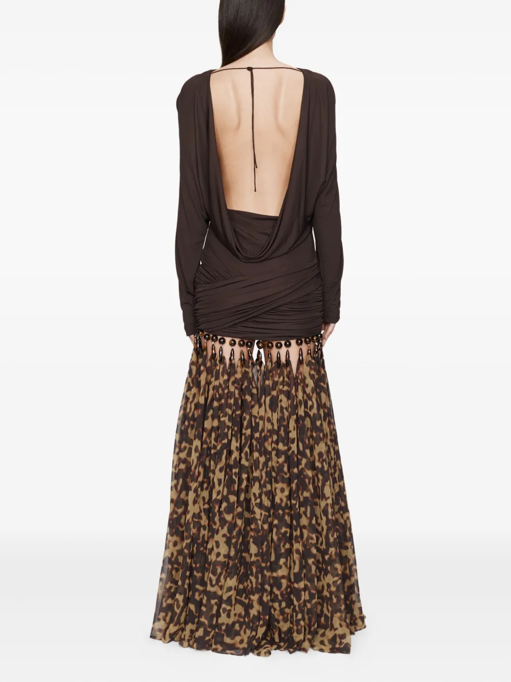 Christopher Esber Jersey avondjurk Bruin