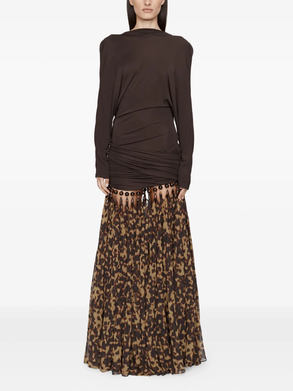 Christopher Esber droplet jersey gown | Brown | Image 1