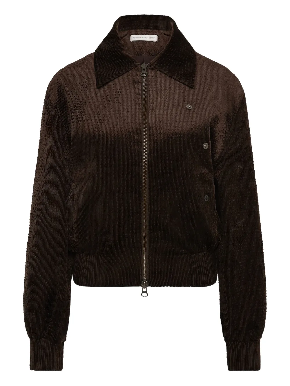 Christopher Esber Flight Corduroy Bomber Jacket In Brown