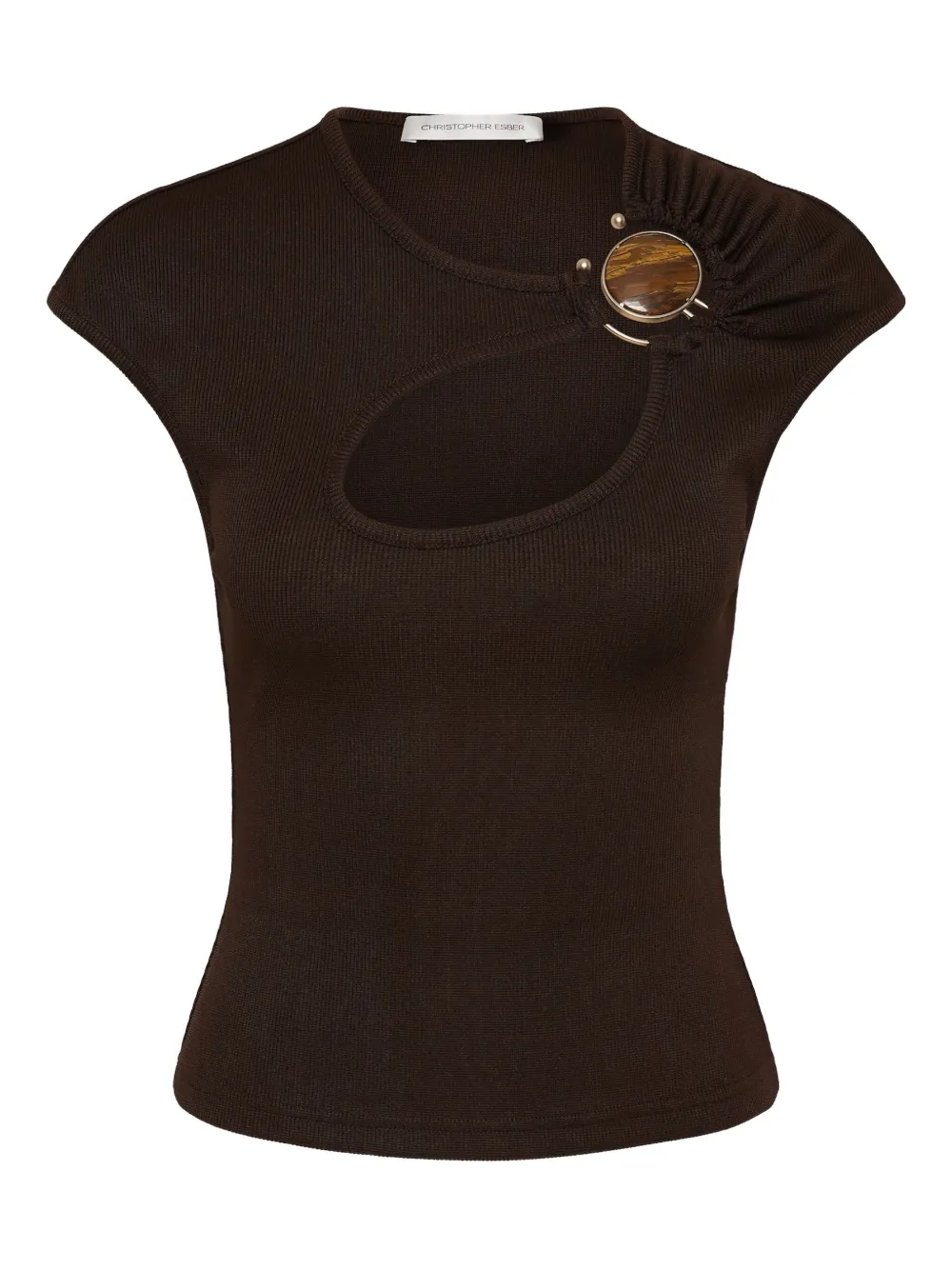 Christopher Esber playera Hollow | marrón | Image 1