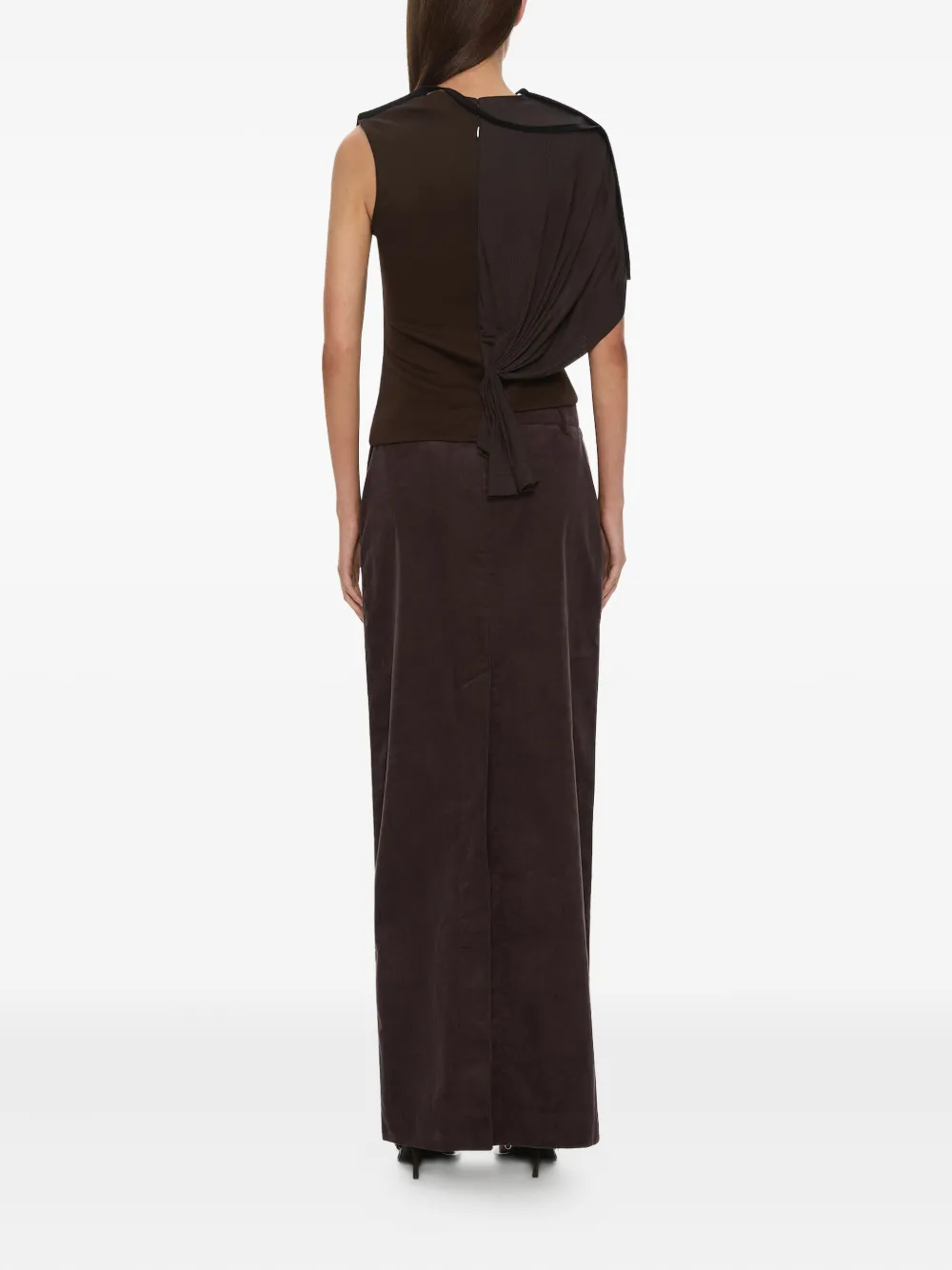 Christopher Esber Collision Draped Top In Brown