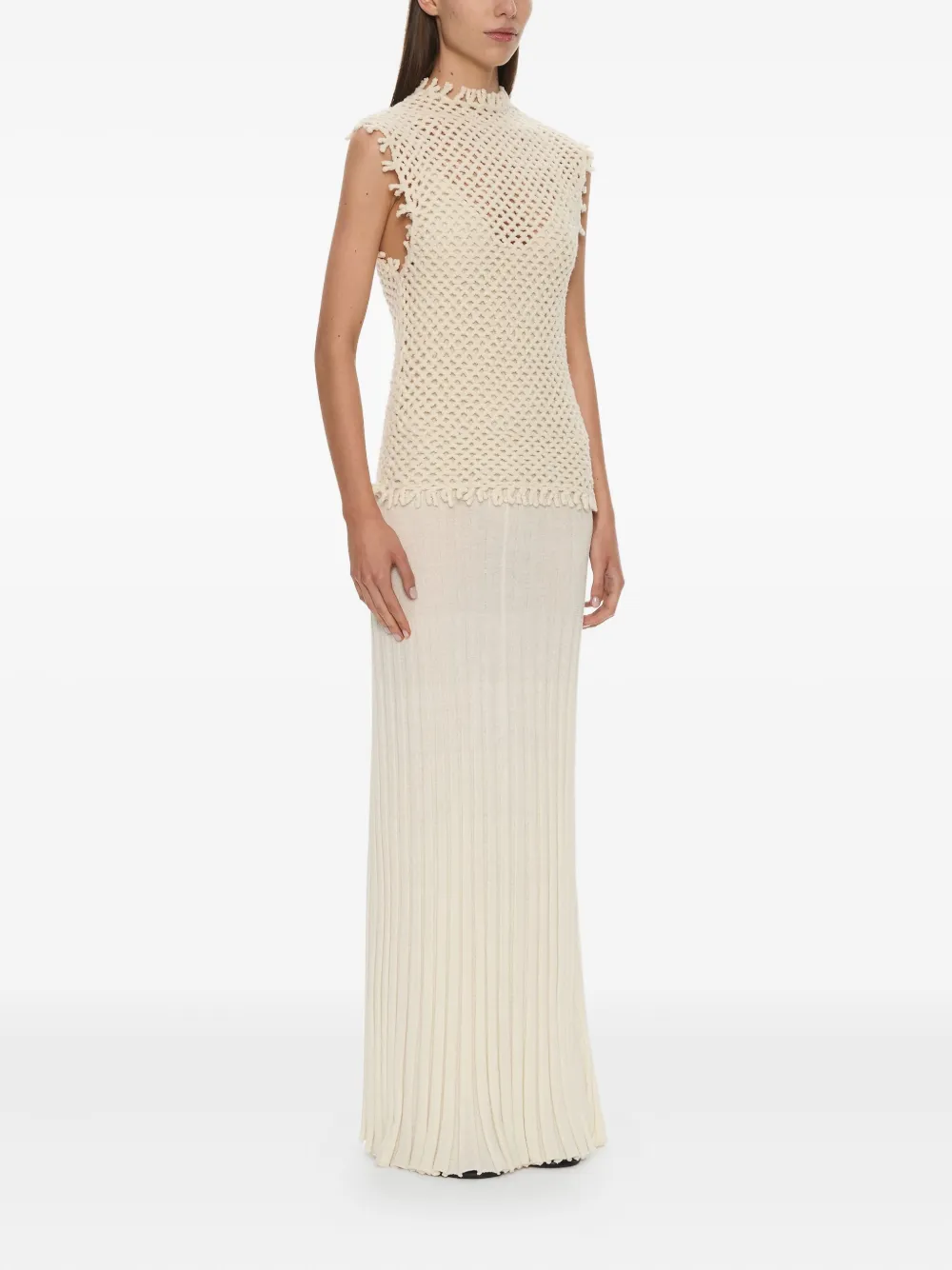 Christopher Esber Lattice maxi-jurk - Beige