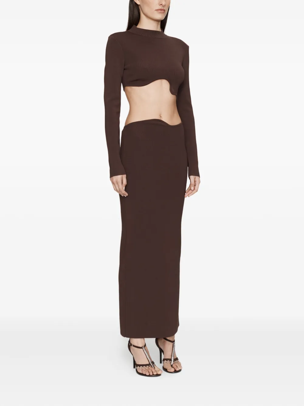 Maparadita Long-Sleeve Cutout Top