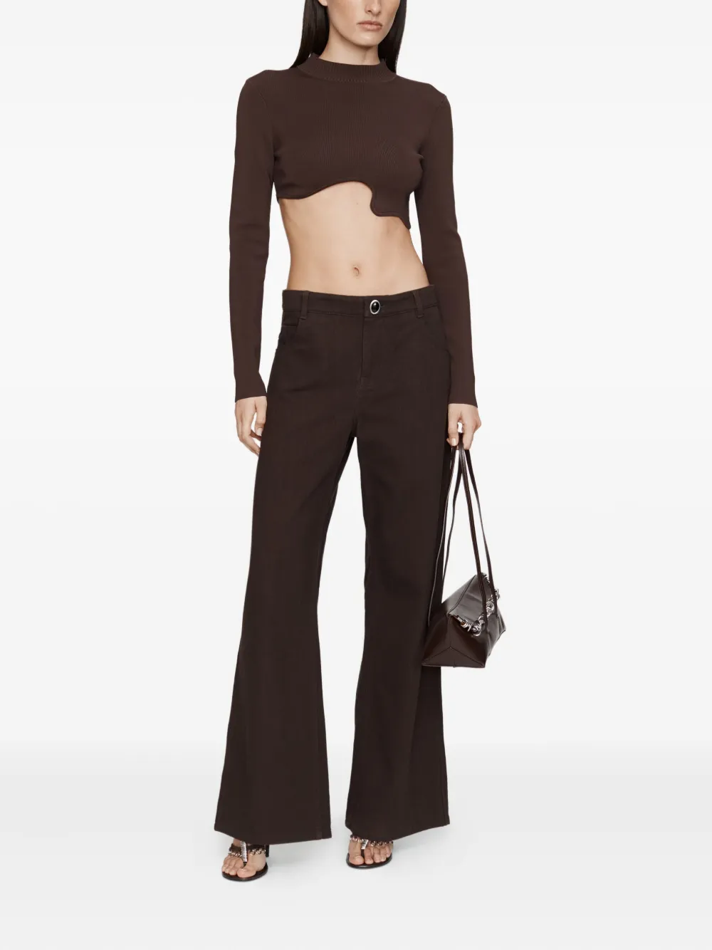 Christopher Esber Flared jeans - Bruin