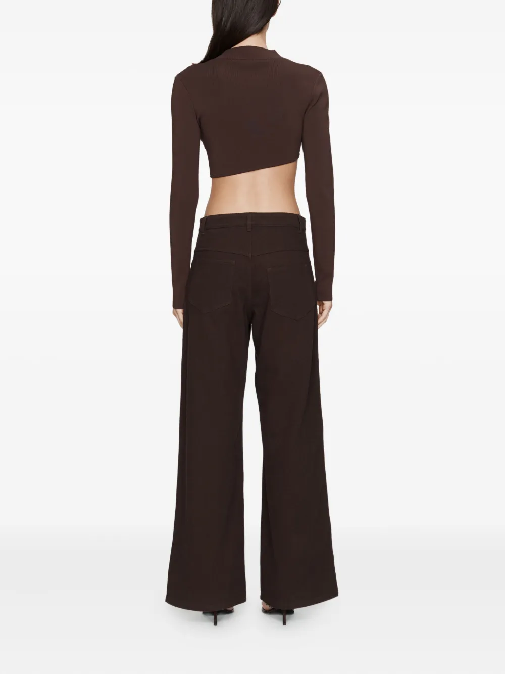 Christopher Esber Relaxed Wide-leg Jeans In Brown