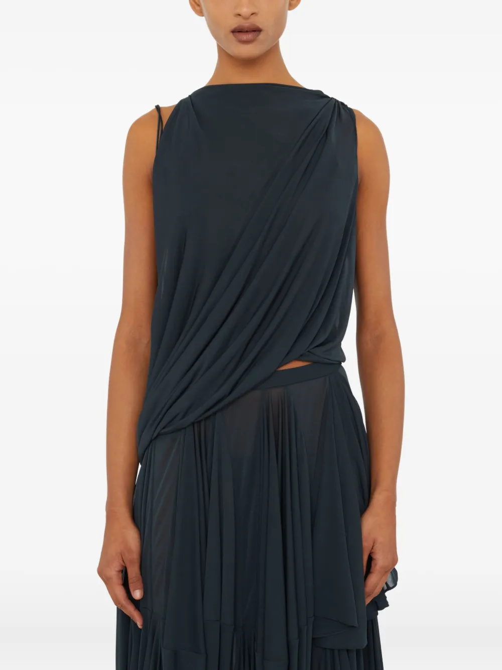 Christopher Esber Macrame silk knot top | Grey | Image 1