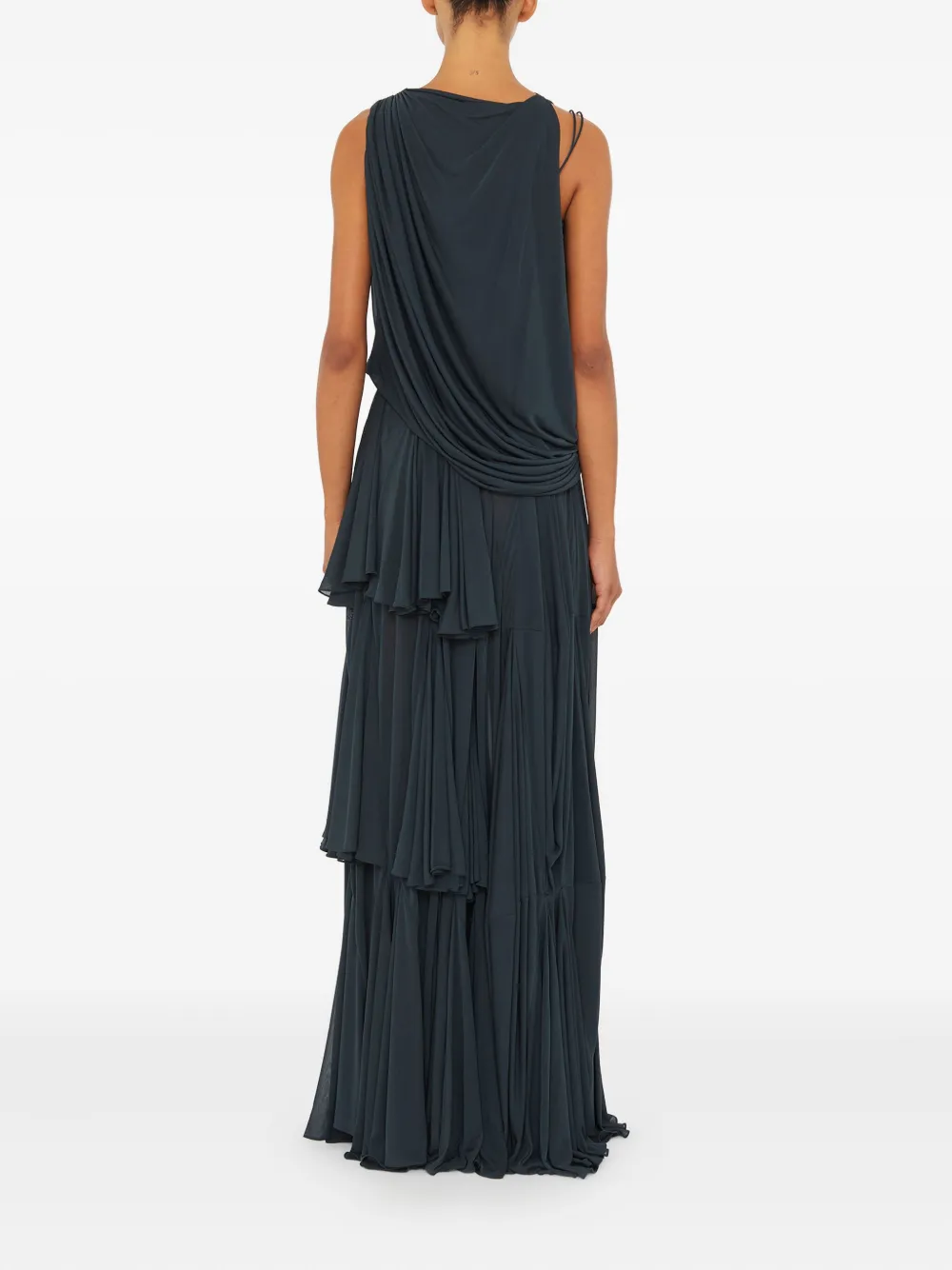 Christopher Esber Macrame zijden top Grijs