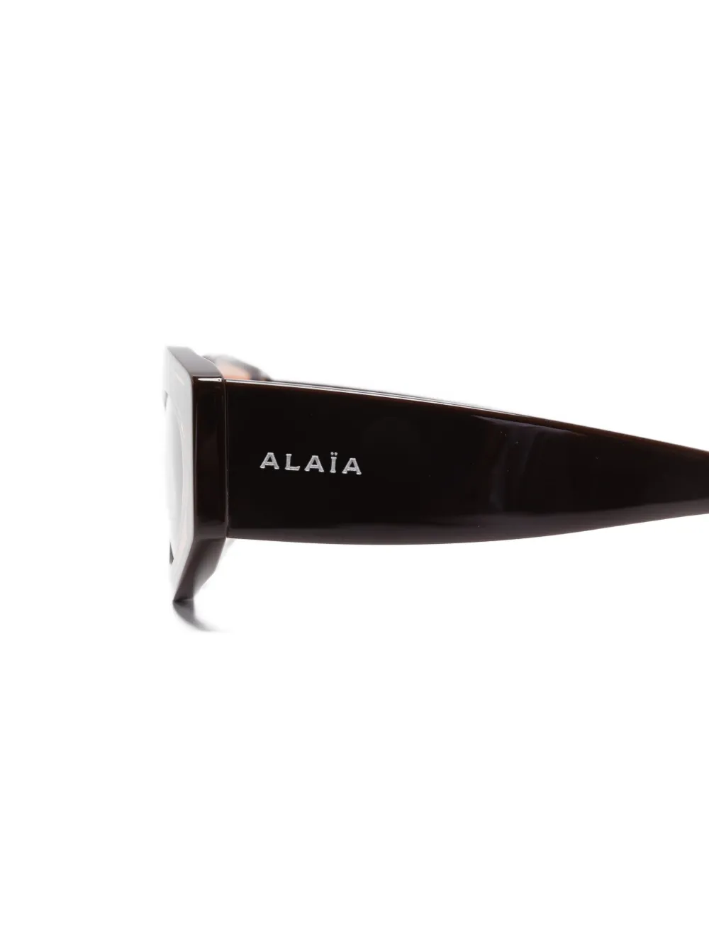ありあ Azzedine Alaïa oval-frame Sunglasses | Brown | FARFETCH