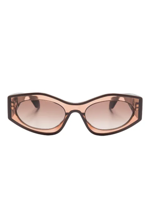 azzedine alaïa oval-frame sunglasses
