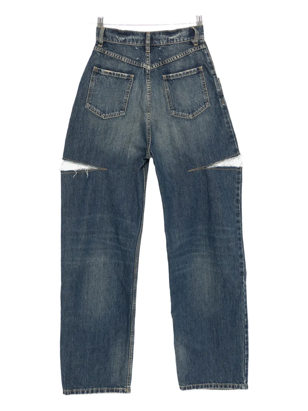 Maison Margiela cut-out jeans - Blauw