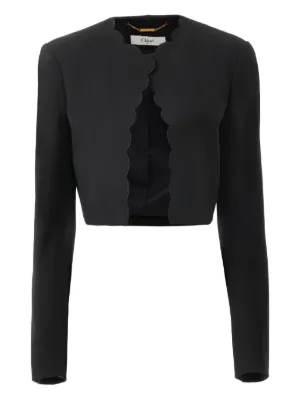 Dolce & Gabbana Cardigan Cropped De Gola V | Preto | FARFETCH BR