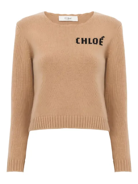 Chloé suéter con logo bordado